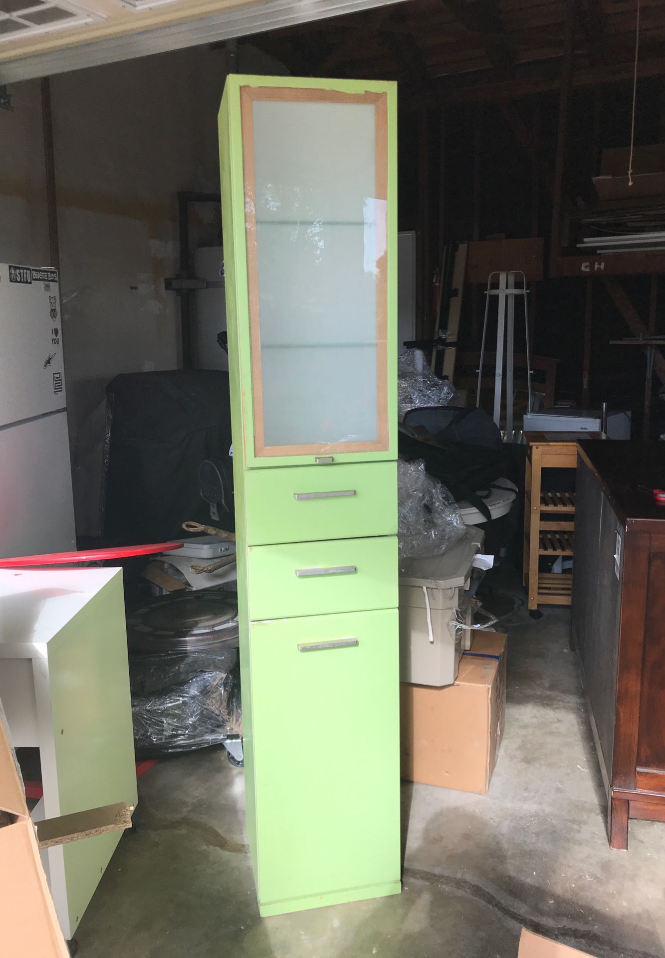 Kitchen/multi purpose cabinet light green