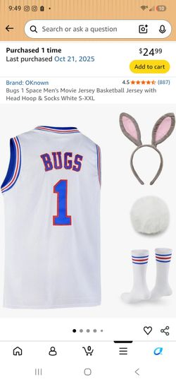 Bugs Space Jam Costume