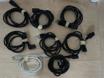 8 Pc Power Cords For $5 Incl 1 Euro Power Cord