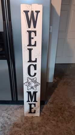 Welcome porch sign