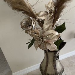 Metal Vase (flowers Not Included)