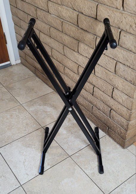 Adjustable Keyboard Stand Double Braced X Style