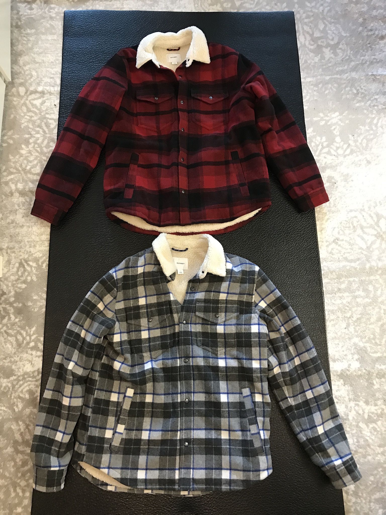 2 Brand New Old Navy Size Large Flannel Jackets. Carhartt Patagonia Nike Adidas Jersey Vest Jacket Jordan weights sneakers. Pick up 61st / 1st