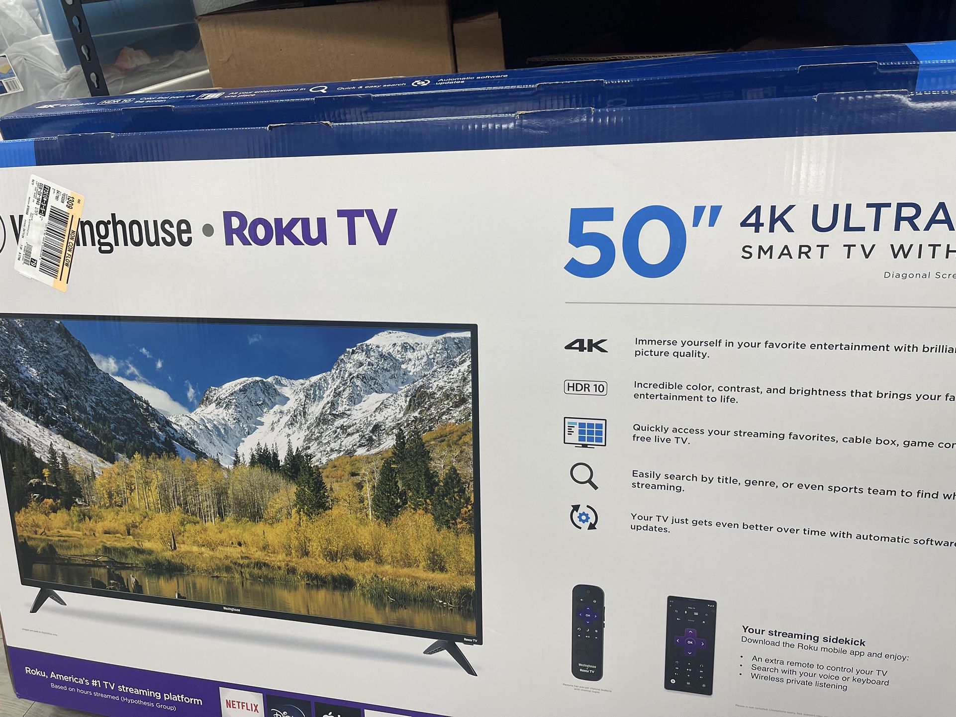 Westinghouse• Roku TV, 50 inch, brand new sealed box