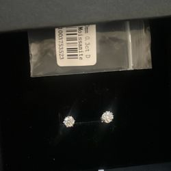 Moissanite Earrings Total 0.6ct 