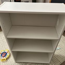 white bookcase