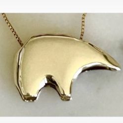 14k Bear Necklace