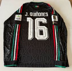Adidas Mexico black long sleeve Julian Quiñones number 16