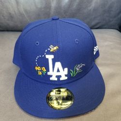 New Era 59FIFTY 5950 MLB Water Color Floral Los Angeles Dodgers Fitted 7 1/4 Hat