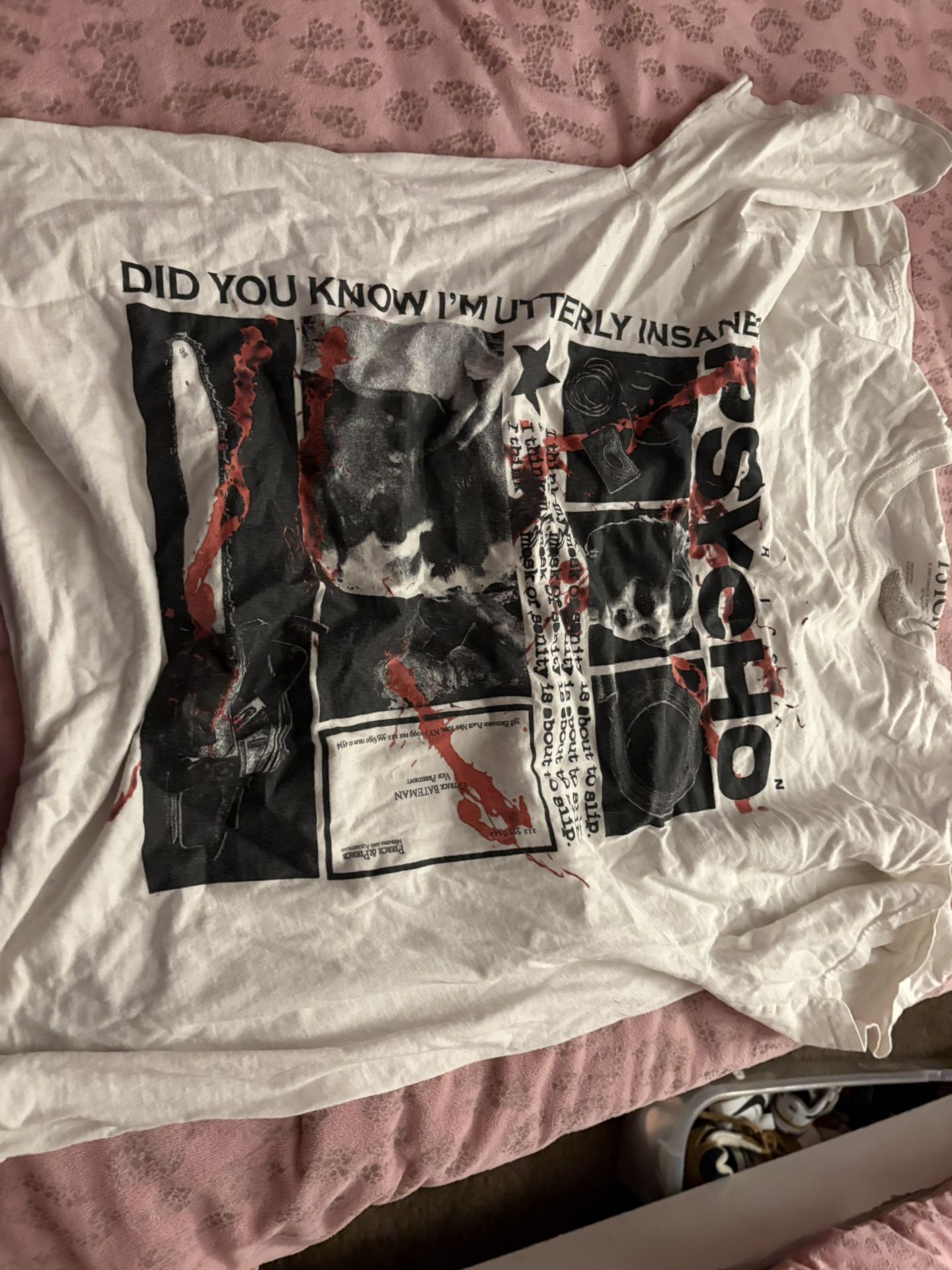 American Phsyco Shirt/Horror Merch Size M