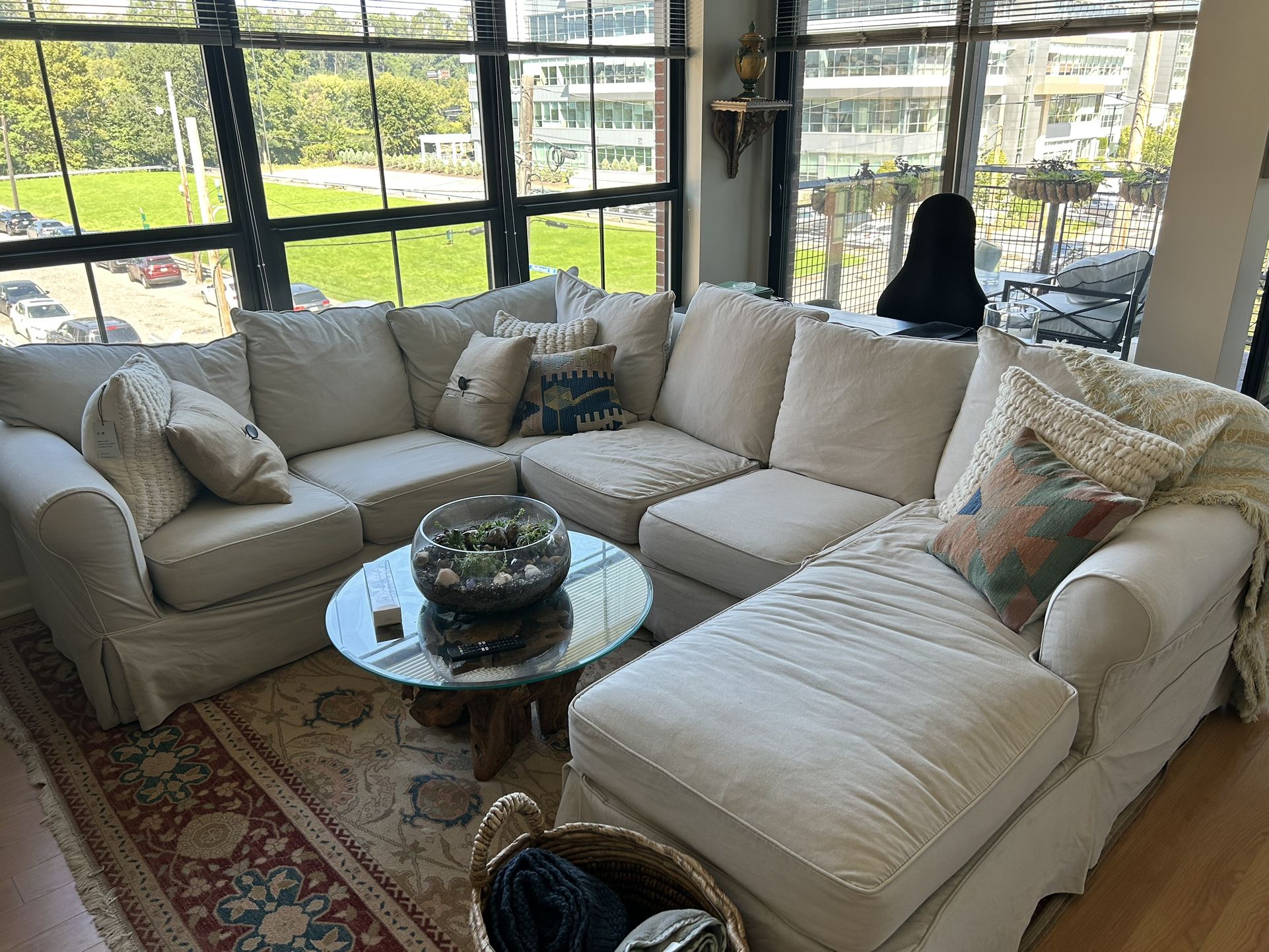 Slipcovered Sectional Sofa