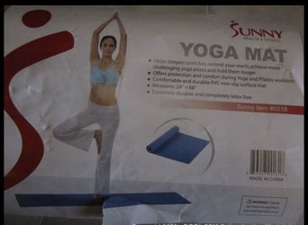 Sunny Health & Fitness Yoga Mat In Blue 