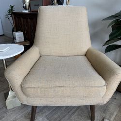 Yellow With Hints Of Gray Accent Chair 