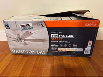 Hampton Bay Fanelee 54-inch Smart Indoor Ceiling Fan ( No control )