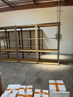 Industrial Racks 48 in W x 30 in D Used Heavy Duty Storage Shelving 4 Tier Stronger Than Homedepot Lowes And Costco Delivery Available