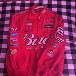 NASCAR Chase Authentic Bud King Of Beers Racing Jacket Size 2XL Button 