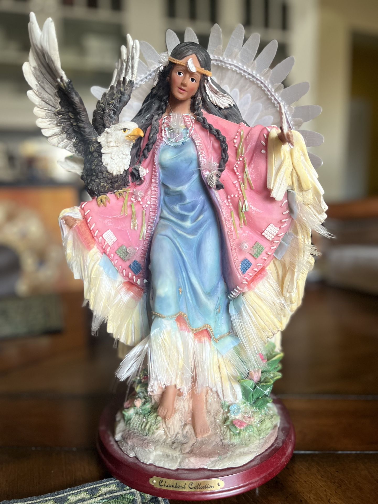 Vintage Fiber optic Native American Figurine