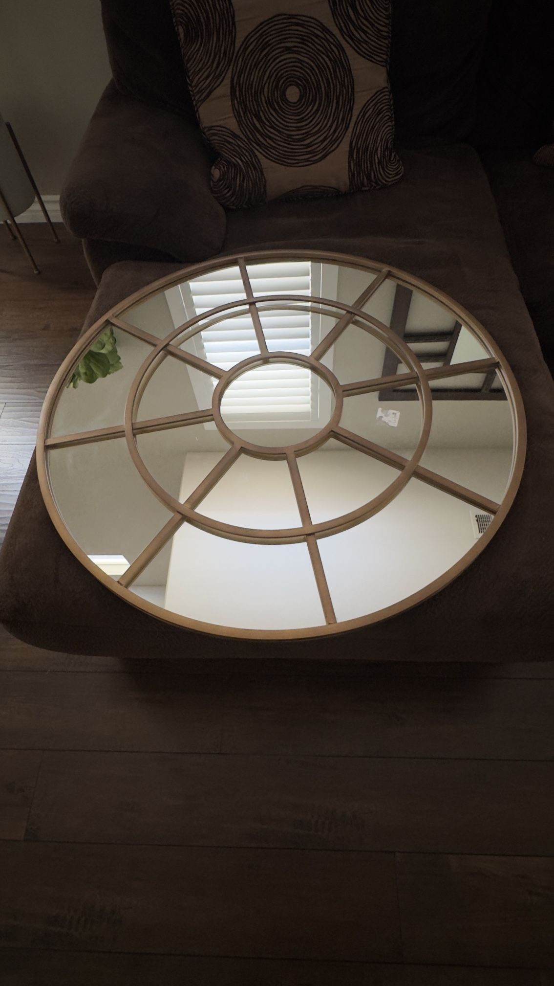 NWT Large gold round decorative Mirror