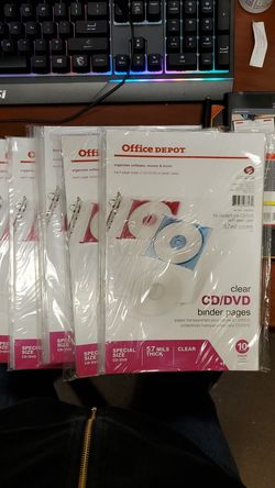 5 x Clear CD/DVD Binder Pages, 5.7 mil, 50 Total Count