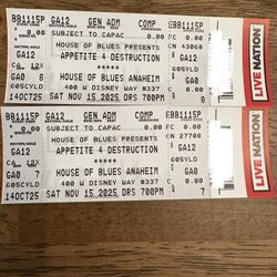 Appetite 4 Destruction Tickets House of Blues