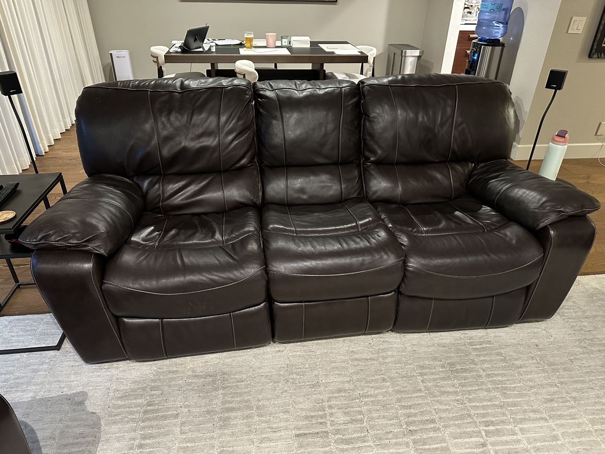 Leather Power Recliner And Reclining Sofa