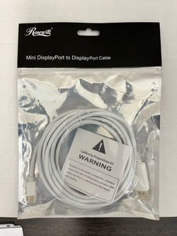 15-Foot - Mini Display Port To Display Port Cable - (New)