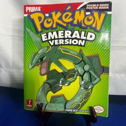 PRIMA Pokemon Emerald Version GBA Official Nintendo Game Guide POSTER INCLUDED