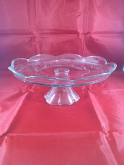 Vintage PFALTZGRAFF Glass Cake Stand
