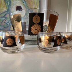 Vintage Punch Bowl and Cups