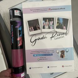 Pink Gender reveal cannons 