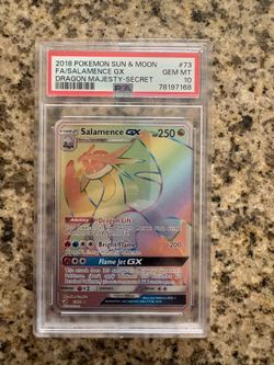Pokémon Salamence GX Rainbow Rare PSA 10
