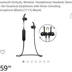 Wireless Bluetooth Earbuds-Headphones/Headsets/Stereo in-Ear/Earpieces/Earphones w/Noise w/Noise Cancelling Microphone