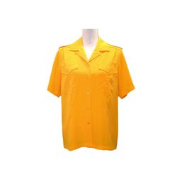 Yves St Clair Vintage Pleated Pilot Nautical Button Dress Blouse Shirt Top M / 8
