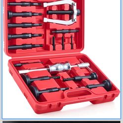 Orion Motor Tech Blind Hole Collet Bearing Race and Seal Puller Extractor Kit, Slide Hammer Pilot Insert Inner Internal Bearing Removal Tool Set, 16PC