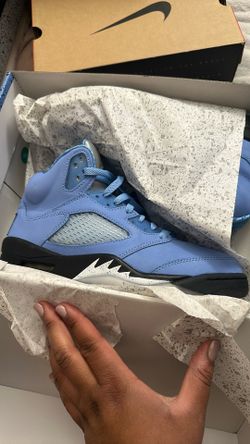 University Blue Jordan 5 Size 7.5