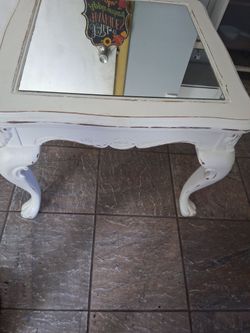 Glass white table