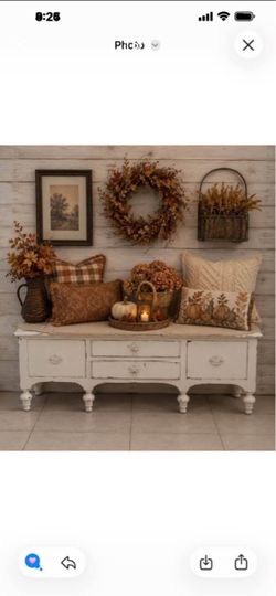 Refurbished credenza or storage bench or Tv Stand