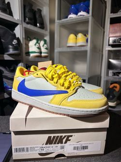 Jordan 1 low Travis Scott ‘Canary’- 8.5M/ 10W- Lightly Used
