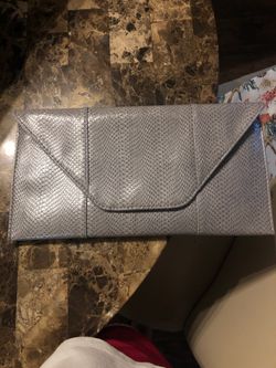 Flat grey purse