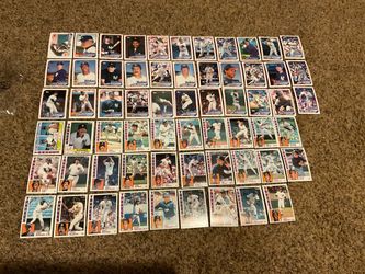 1989 Topps New York Yankees baseball card complete team set + 1984 partial team set 62 cards