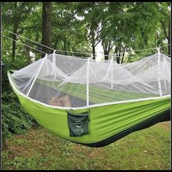 🔥HOT ITEM🔥 Camping Double Hammock w/ Mosquito Net(Deep Green)