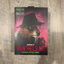 In Hand, Brand New, Never Opened NECA TMNT Teenage Mutant Ninja Turtles - Universal Monsters - Splinter as Van Helsing - 7” Action Figure