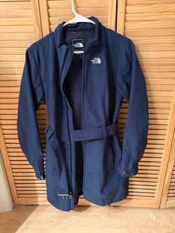 The North Face Navy Softshell Belted Jacket