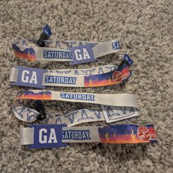 Saturday country thunder GA tickets wristbands
