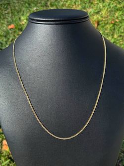 Jewelry 14k solid yellow gold Cuban style 24.5” chain necklace 1.5mm width