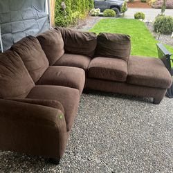 Brown Sectional couch