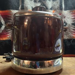 West Bend 1950s Brown Bean Pot