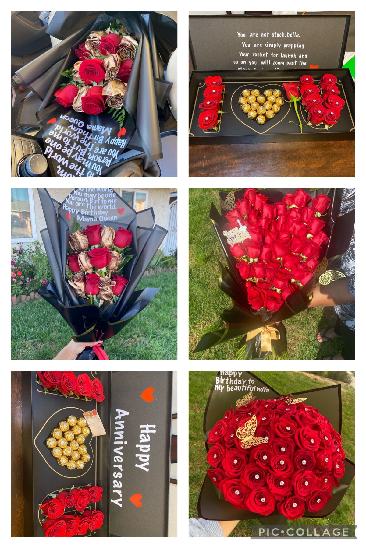 Fresh Roses Bouquets Flower Arrangement /Flores Rosas Natural  For any Special Occasion 