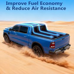 PM Auto Soft Roll-Up Truck Tonneau Cover Compatible with Ford F-250 & F-350 Super Duty (2008-2016) - Fits 6'10" (82") Bed | Double-Layer PVC Weather-R