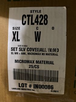 XL Coverall 25 Pieces Per Case 2 Available